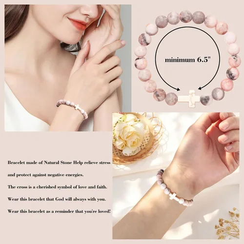 Miniatura 80 de Regalos navideños para niños, niñas adolescentes, mujeres, linda pulsera de cruz para niñas, regalos de Navidad cristianos para mujeres, ideas