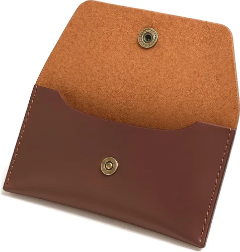 Miniatura 10 de The Antiq - Cartera de viaje de piel auténtica para hombres y mujeres, organizador compacto con cierre de botón para dinero en efectivo, tarjetas