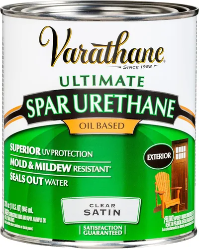 Miniatura 3 de Uretano de metano Varathane de Rust-Oleum, para el aire libre basado en aceite transparente clásico, cantidad: 1 cuarto de galón, 9441H Semi