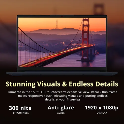 Miniatura 4 de Lenovo IdeaPad 1i - Laptop con pantalla táctil FHD de 15.6 pulgadas, Intel i5-1335U, 8 GB de RAM, 416 GB de almacenamiento