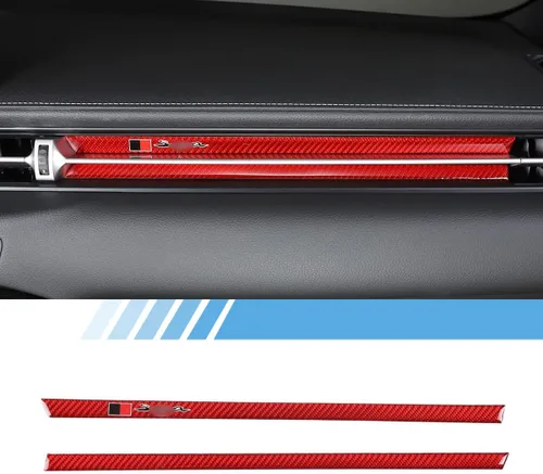 Miniatura 2 de Decoración de salida de aire copiloto para consola central de automóvil (con letra), apto para Toyota Supra GR A90 A91 MK5 2019-2022, borde de fibra