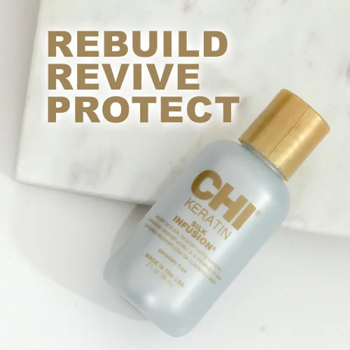 Miniatura 4 de CHI Infusión de seda de queratina, suero hidratante para el cabello para restaurar la suavidad y el brillo, ayuda a secar el cabello dañado, sin