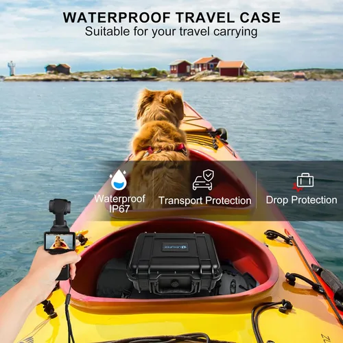 Miniatura 5 de Lekufee Funda Rígida Resistente al Agua para DJI Osmo Pocket 3, Mic 3/2/Mini, Combo de Creador, Combo de Expansión de Potencia, Cámara de Vlogging