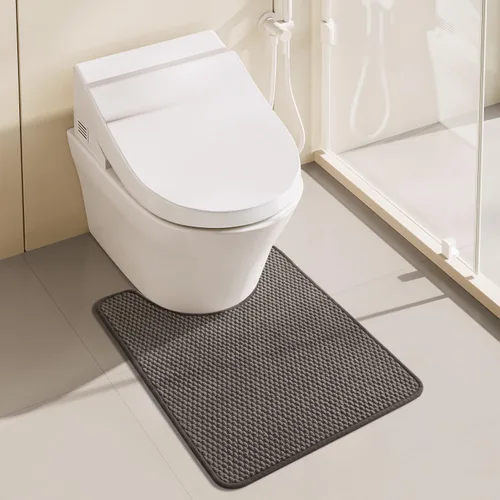 Miniatura 13 de BULULOM Alfombras de baño de chenilla, antideslizantes, absorbentes, de secado rápido, delgadas, lavables, para suelo de baño, ducha, fregadero