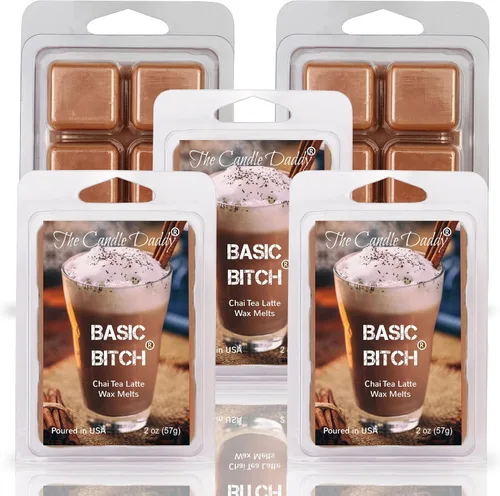 Miniatura 4 de The Candle Daddy Basic Bitch - Chai Tea Latte - Cera perfumada para derretir - 1 paquete - 2 onzas - 6 cubos de canela