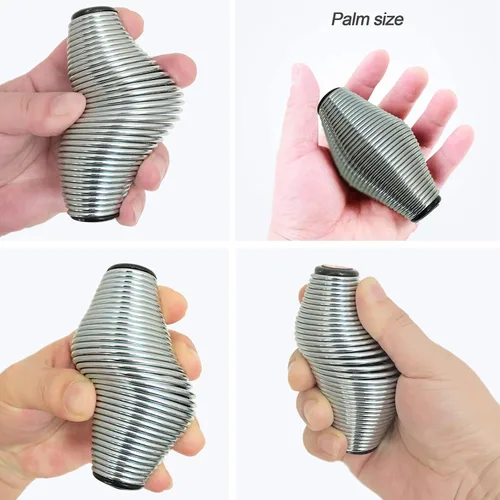Miniatura 4 de Goldboy Spring Stress Ball - Paquete de 2 unidades de entrenamiento de fuerza de agarre, fortalecedor de agarre para el dedo y la mano, terapia