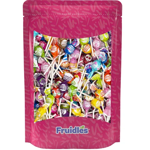 Miniatura 4 de Fruidles MiniPops - Chupones de caramelo duro de 1 libra, aproximadamente 70 unidades, 16 sabores surtidos, envueltos individualmente