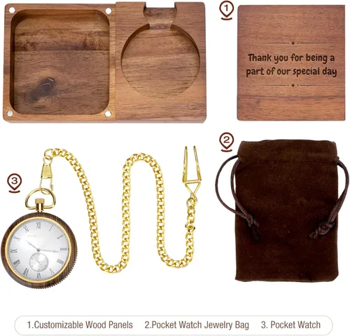 Miniatura 4 de 2win Relojes de bolsillo personalizados grabados para hombres, papá, hijo, relojes personalizados, exquisitos relojes de bolsillo, regalos