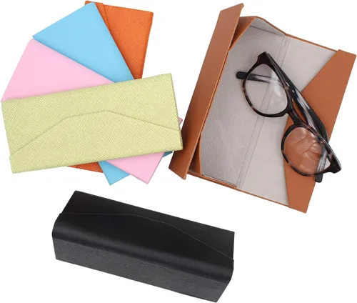 Miniatura 35 de Real Sic Funda para lentes de sol para hombres y mujeres, soporte magnético plegable para lentes de sol, inspirado en el color sólido