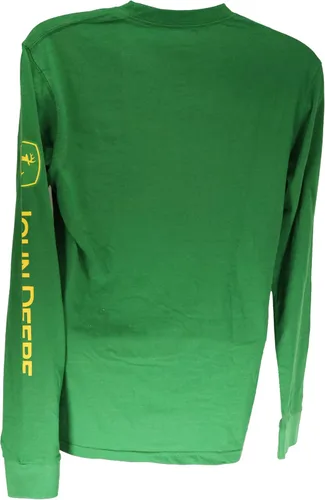 Miniatura 5 de John Deere Camiseta de manga larga sólida con logotipo en la manga Negro