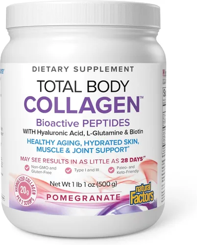 Miniatura 9 de Natural Factors Total Body Collagen - Suplemento de Colágeno Bioactivo para el Crecimiento del Cabello y las Uñas - Suplemento para la Piel