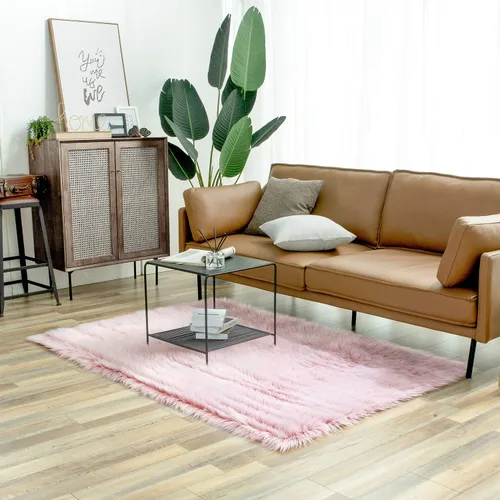 Miniatura 155 de Ashler Home Deco - Tapete de pelo sintético de oveja, mullido, suave, de 2 x 3 pies, lavable a máquina, dormitorio, habitación de los niños, sala