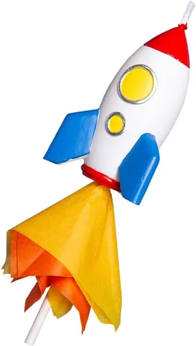 Miniatura 7 de Spaceman - Vela de cumpleaños con temática de astronauta para fiesta de cumpleaños, baby shower (estilo 1)