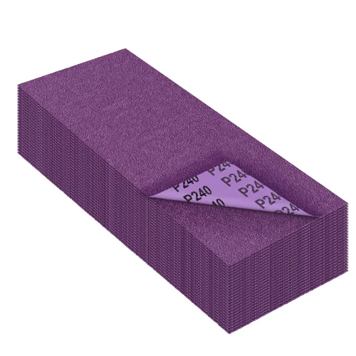 Miniatura 19 de Papel de lija de grano 3000, hojas de lija en seco y húmedo, papel de arena abrasivo de cerámica de alto rendimiento para acabado de muebles
