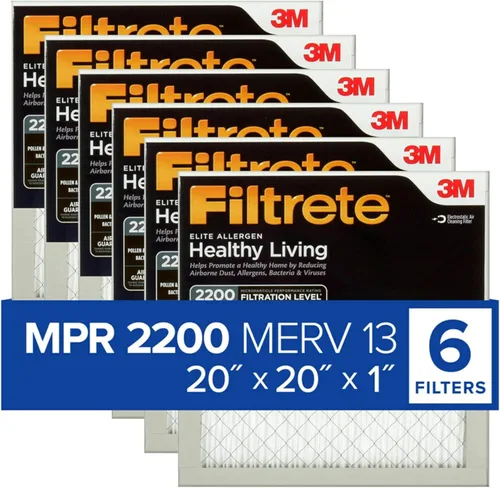 Miniatura 10 de Filtrete AC Furnace Air Filter, Elite Allergen, Bacteria & Virus Filter, Electrostatic Air Cleaning Filter