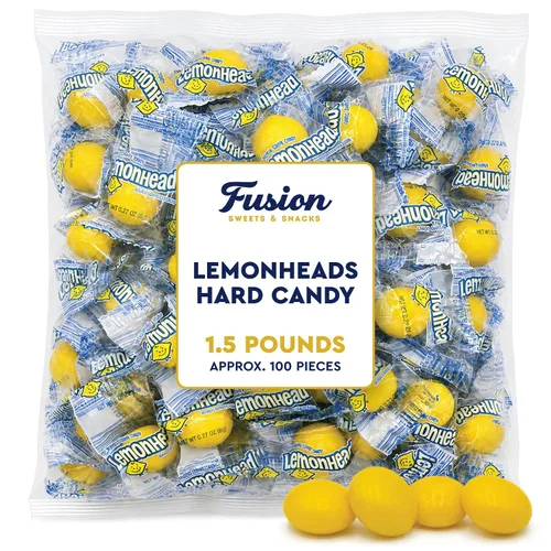 Miniatura 3 de Caramelos de limón – Bolsa a granel de 1.5 libras (aproximadamente 100 piezas), dulces amarillos duros de limón originales envueltos