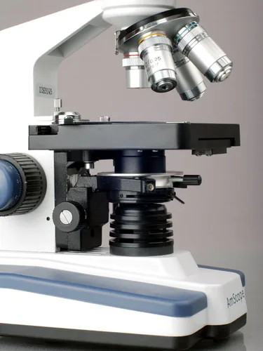 Miniatura 4 de AmScope Microscopio compuesto trinocular Siedentopf profesional T120B, aumento 40X-2000X, oculares WF10x y WF20x, Brightfield, iluminación LED