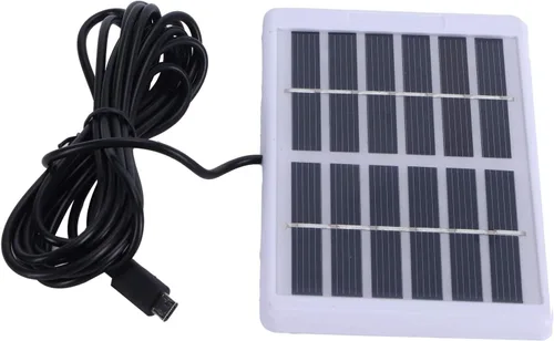TOPINCN Mini panel solar de 1.2W 6V, cargador solar USB con puerto micro USB, silicio policristalino, alta eficiencia, negro