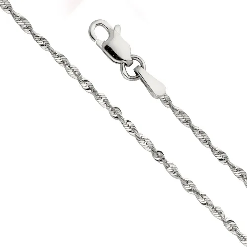 Miniatura 3 de Wellingsale Cadenas de cuerda de oro macizo de 14 quilates (opciones de selección)