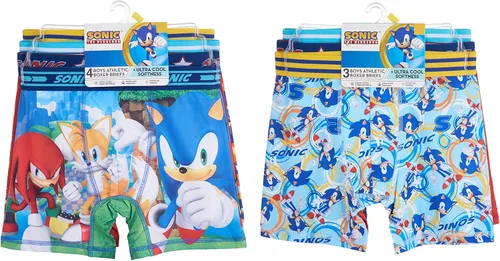 Miniatura 2 de Sonic The Hedgehog Calzoncillos tipo bóxer grandes para niños con diferentes estampados y paquetes, 4, 6, 8, 10 y 12