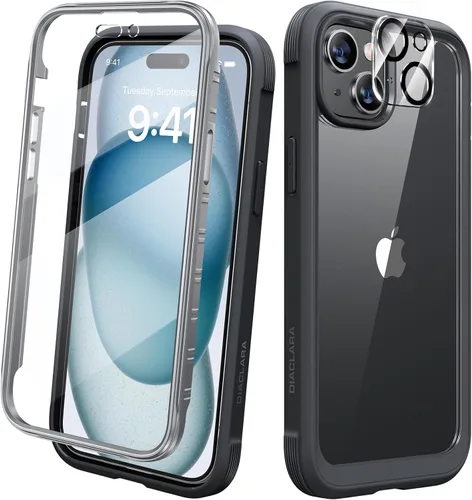 Miniatura 74 de Diaclara - Funda compatible con iPhone 11, carcasa resistente de cuerpo completo con protector de pantalla integrado sensible al tacto y Transparente