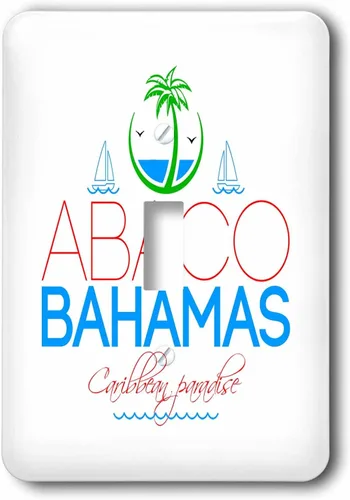 Miniatura 3 de 3dRose Abaco, Bahamas Caribbean paradise text, decorative images 2 plug outlet cover