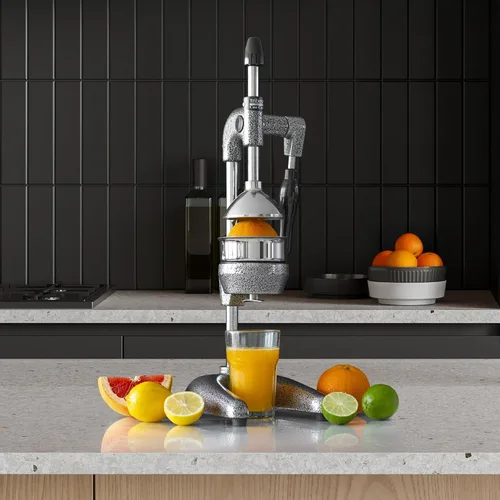 Miniatura 2 de Tribest Pro MJP-100 Profesional Exprimidor de Prensa en Frío Manual para Naranja, Limón y Otras Frutas Cítricas, Gris