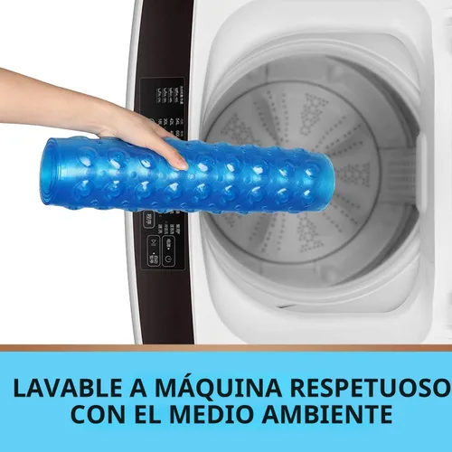 Miniatura 6 de Sheepping Alfombra de baño para bebé antideslizante extra larga para niños, de 40 x 16 pulgadas, alfombrilla de baño ecológica con 200 ventosas Azul