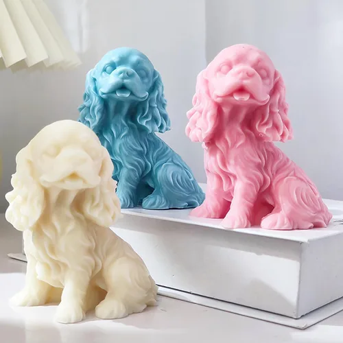 Miniatura 2 de Labrador Molde de resina para perros, moldes de silicona de fundición de resina para decoración del hogar y fabricación de velas, molde en espiral