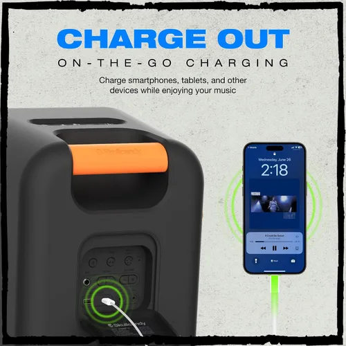 Miniatura 6 de Skullcandy Stomp XL Altavoz Bluetooth - Altavoz portátil inalámbrico impermeable IPX7, con espectáculo de luz LED y modos estroboscópico, batería