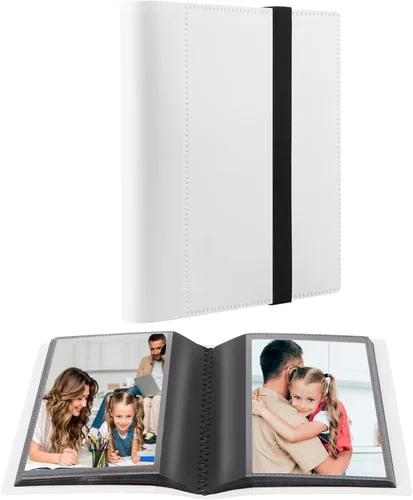Miniatura 18 de Álbum de fotos pequeño, página interior negra con fuerte banda elástica, cada uno con capacidad para 64 fotos, mini libro de 4 x 6 pulgadas, álbum