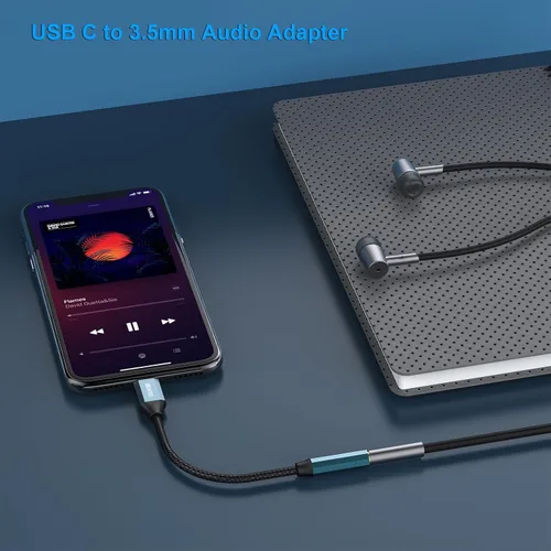 Miniatura 2 de BENFEI Adaptador USB C a conector de audio con chipset DAC, USB-C a auriculares hembra de 0.138 in compatible con iPhone 15 Pro Max/15 Pro/15