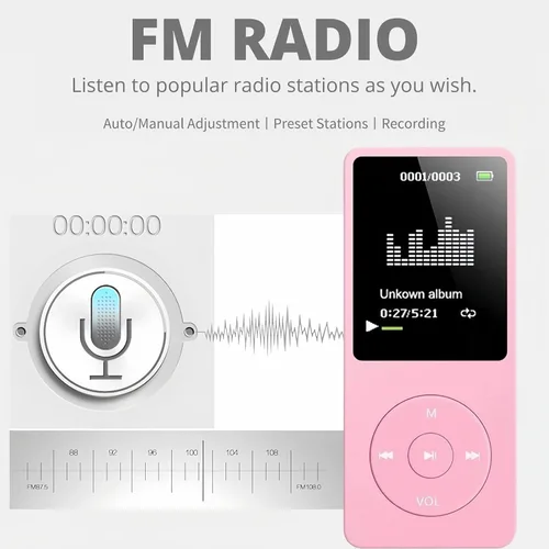 Miniatura 4 de Reproductor MP3 MP4 para niños con pantalla HD de 1.8 pulgadas, radio FM, grabadora de voz, visor de fotos de video, libro electrónico, juegos, Verde