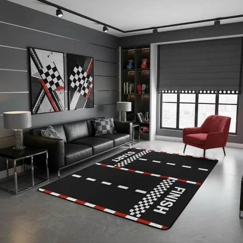 Miniatura 40 de Alfombra de Juego de Autos de Carreras para Niños, Alfombras de Juego para Niños, Alfombra de Sala de Juegos para Niños con Respaldo de Goma