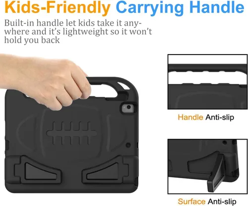 Miniatura 4 de BMOUO Funda para niños para iPad de 9ª/8ª/7ª generación (2021/2020/2019), con protector de pantalla integrado, soporte con mango a prueba de golpes