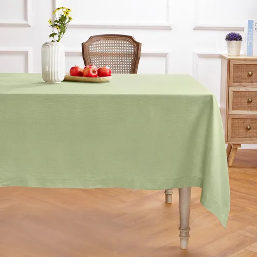 Miniatura 27 de Solino Home - Mantel de lino azul rey de 52 x 52 pulgadas - 100% lino puro cuadrado - Athena, mantel lavable a máquina para Navidad, Año Nuevo