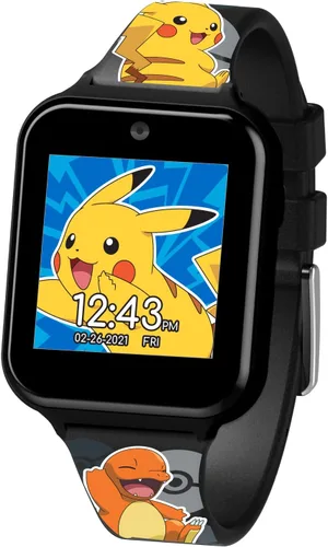Miniatura 2 de Pokémon Interactive - Reloj inteligente para niños con pantalla táctil, correas intercambiables de Pikachu y Friends, cámara integrada, alarma