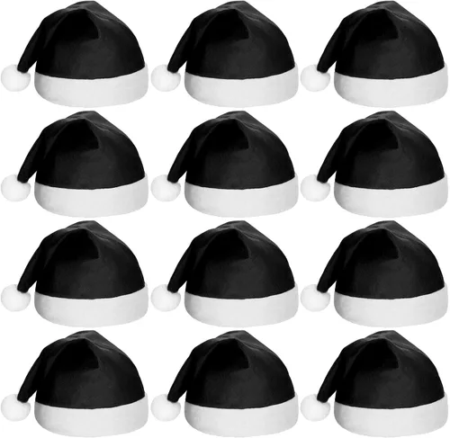 Miniatura 8 de SATINIOR 12 sombreros de Papá Noel, sombrero de tela no tejida para vacaciones, suministros de fiesta de Navidad