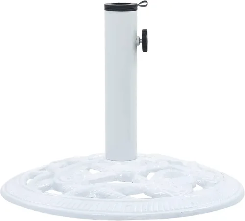 Miniatura 26 de Base redonda para sombrilla de patio, soporte resistente para sombrilla para exteriores, patio, piscina, al aire libre, blanco, 26.5 libras, hierro