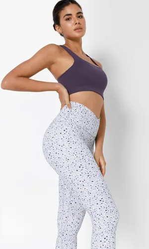 Miniatura 5 de ODODOS Leggings de yoga de cintura cruzada para mujer con bolsillo interior, 23"25"28" pantalones de yoga de entrenamiento con cruce fruncido