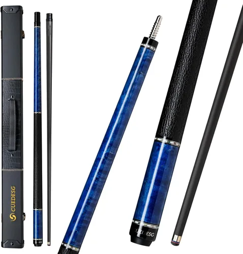 Palo de Billar de Fibra de Carbono 10.5mm/11.8mm/12.5mm, Palo de Piscina de Baja Deflexión con Empuñadura de Madera Rara, Palo de Billar Profesional