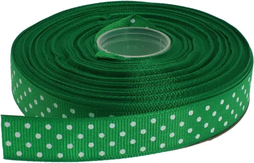 Miniatura 22 de Cinta de grogrén de lunares de 25 yardas cada rollo 100% poliéster (1 pulgada, beige)