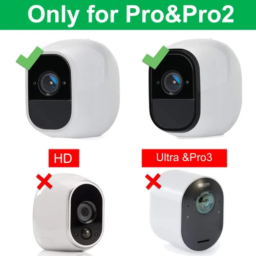 Miniatura 2 de iTODOS Panel solar compatible con cámaras Arlo Pro y Arlo Pro2, cable de alimentación de 11.8 pies y montaje ajustable (paquete de 2, plateado)