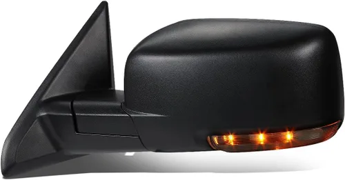 DNA Motoring TWM-037-OE-T888-BK-L Espejo retrovisor izquierdo con calefacción y desempañador, para conductor, con señal de giro + luz de aplique,