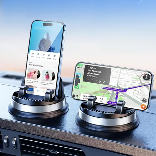 Miniatura 10 de Soporte para teléfono celular de salpicadero, soporte de teléfono móvil multifuncional para automóvil, soporte de teléfono de coche giratorio