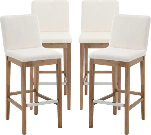 Miniatura 24 de Kmax Juego de 2 taburetes de bar de 26 pulgadas de altura de mostrador, taburetes tapizados para encimera de cocina con soporte trasero, taburetes