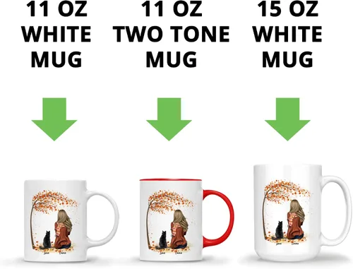 Miniatura 6 de Gossby Taza personalizada con texto en inglés "Being a Cat Mom", regalo personalizado para mujeres con diseño, nombre, raza de gato, cumpleaños, día