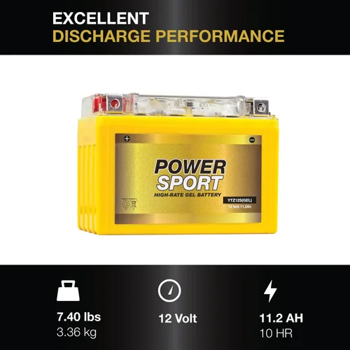 Miniatura 5 de ExpertPower YTZ12S/YTZ14S - Batería de gel de 12 V, 11.2 Ah, 200 CCA para motocicleta CCA CBR1100XX, NC750X, VFR1000F Super Hawk, XT1200Z Super