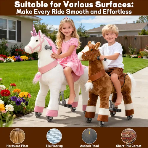 Miniatura 4 de Juguetes de Caballos para Montar, Juguetes de Caballos para Montar para Niños, Juguetes para Montar para Niños de 4-9 Años, Juguetes de Animales