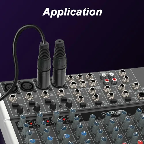 Miniatura 6 de Conectores XLR hembra de 4 pines y conectores XLR macho de 4 pines, conector XLR macho hembra de 4 pines para altavoz, micrófono, cámara